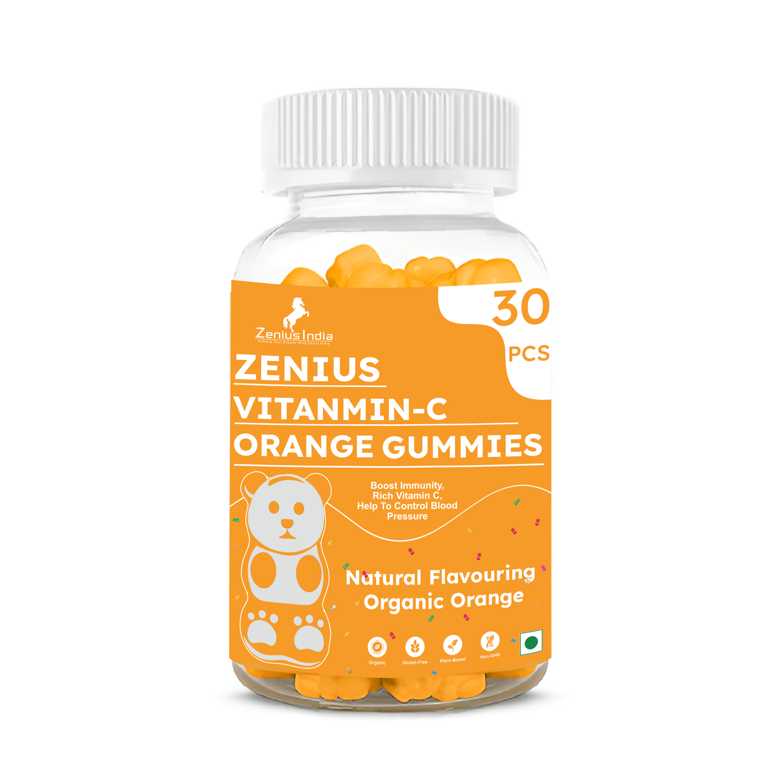 Zenius Vitamin C Orange Gummies for Skin and Hair Health | Grocsy