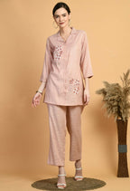 Joban Fashion Peach Cotton Kurta Set | Grocsy