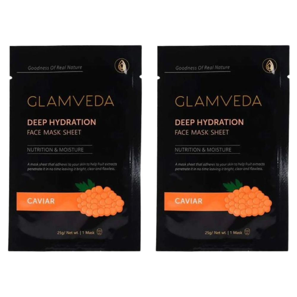Glamveda Caviar Rejuvenate & Protecting Sheet Mask Pack | Grocsy