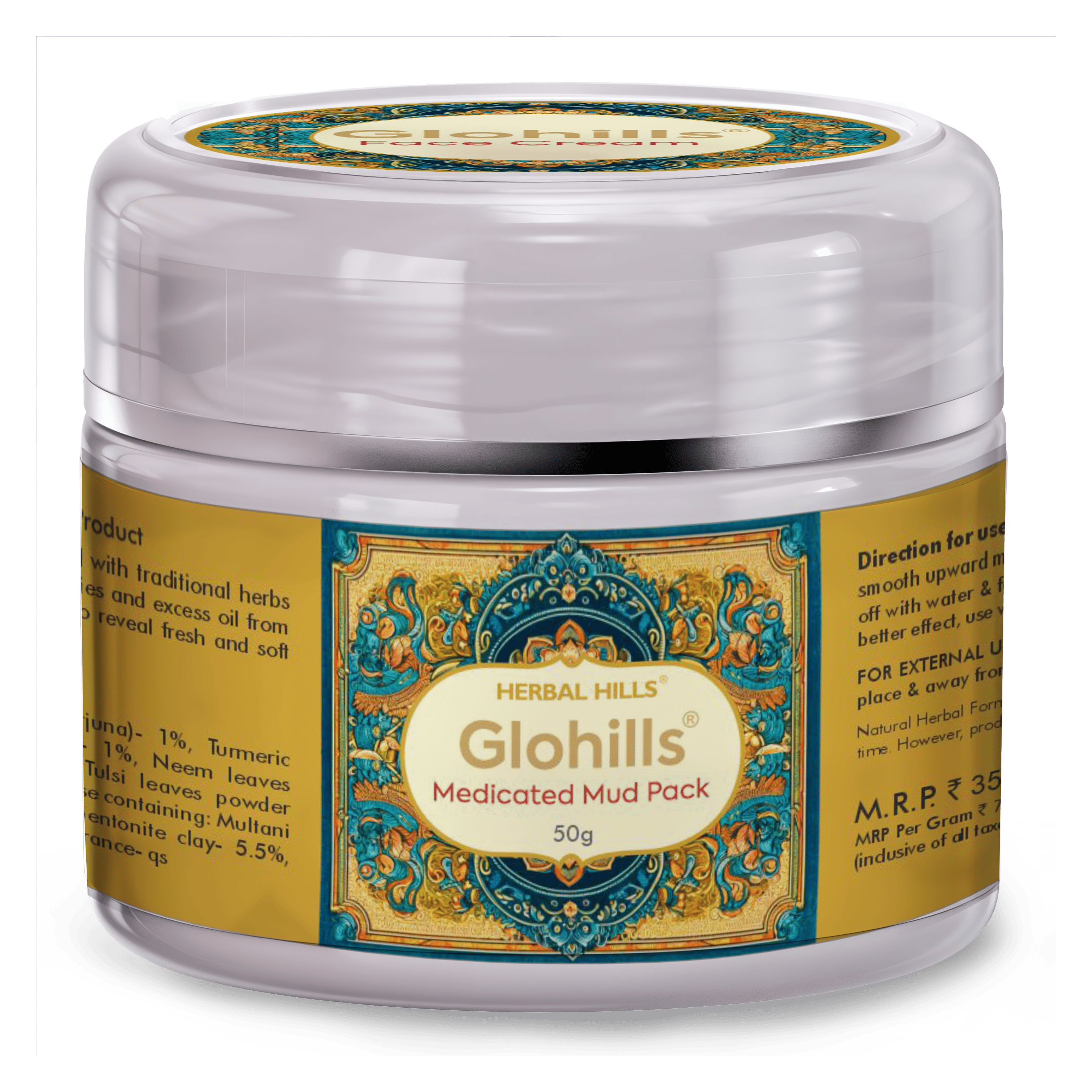 Herbal Hills Glohills Mud Pack | Grocsy