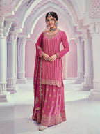 Vastranavya Exquisite Pink Heavy Chinon with Embroidered & Sequins Work Salwar Suits | Grocsy