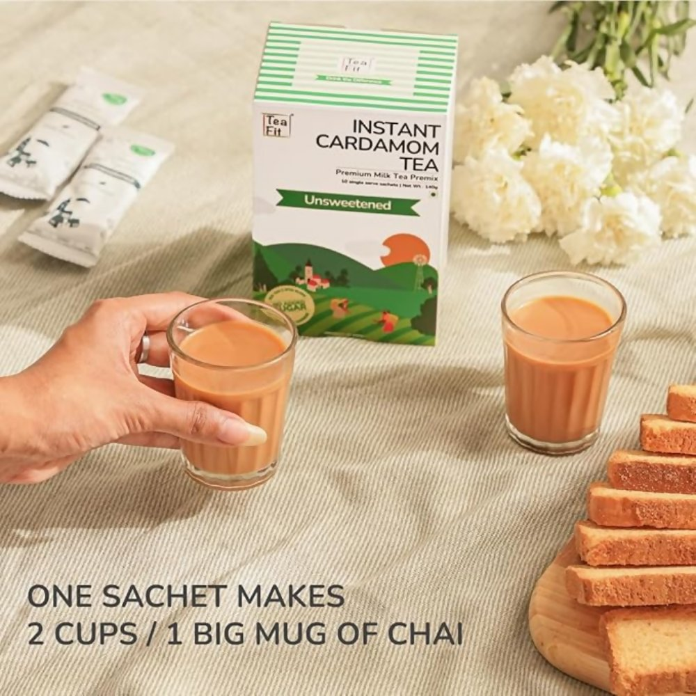 TeaFit Premium NO SUGAR Instant Cardamom Tea Premix | Grocsy