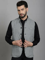 Even Apparels Nehru Jacket With Welt Pockets - Multi | Grocsy