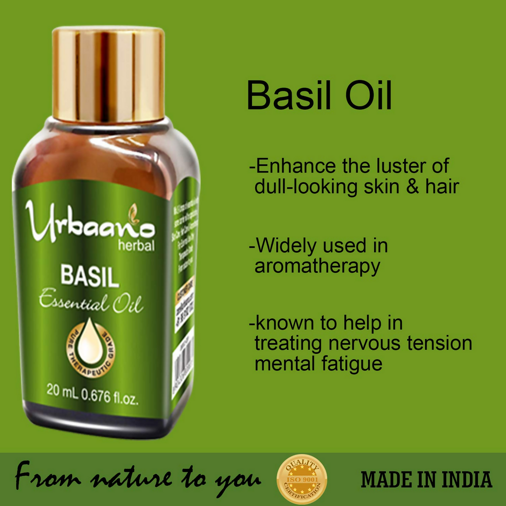 Urbaano Herbal Basil Essential Oil | Grocsy