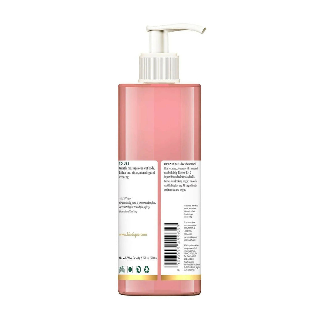 Biotique Rose n'Roses Glow Shower Gel | Grocsy