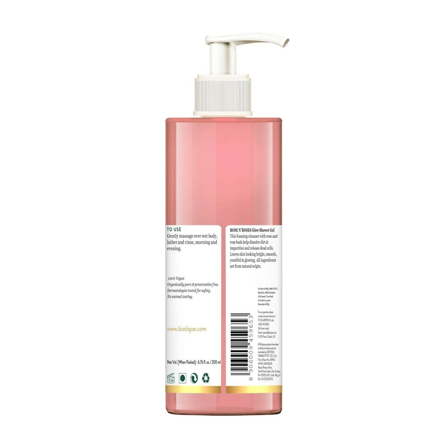 Biotique Rose n'Roses Glow Shower Gel | Grocsy