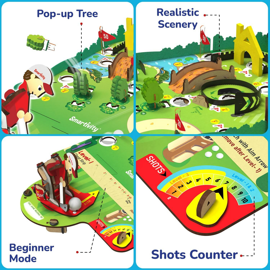 Smartivity Mini Golf Tabletop Game for Kids 6-12 Years Old | Grocsy