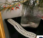 Jewel City White Multi-Strand Pearl Choker Necklace | Elegant Layered Pearl Statement Jewelry | Grocsy