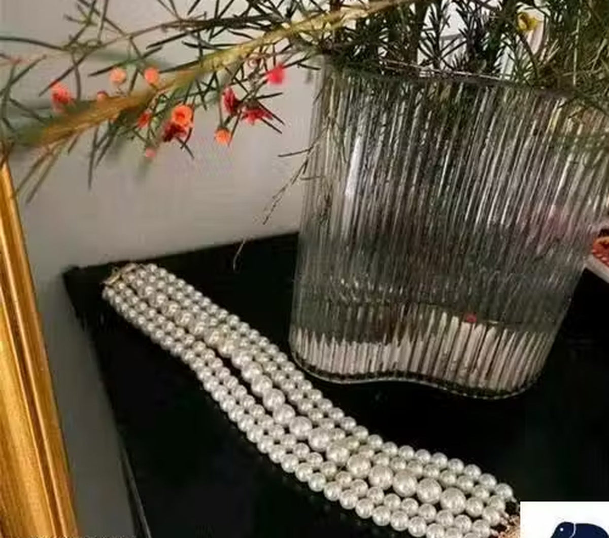 Jewel City White Multi-Strand Pearl Choker Necklace | Elegant Layered Pearl Statement Jewelry | Grocsy