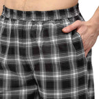 Jainish Men Black & White Checked Night suit | Grocsy