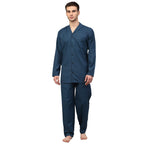 Jainish Men's Blue Checked Night Suits ( GNS 001Blue ) | Grocsy