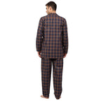 Jainish Men's Orange Checked Night Suits ( GNS 001Orange-Blue ) | Grocsy