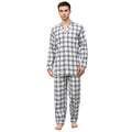 Jainish Men's White Checked Night Suits ( GNS 001White ) | Grocsy