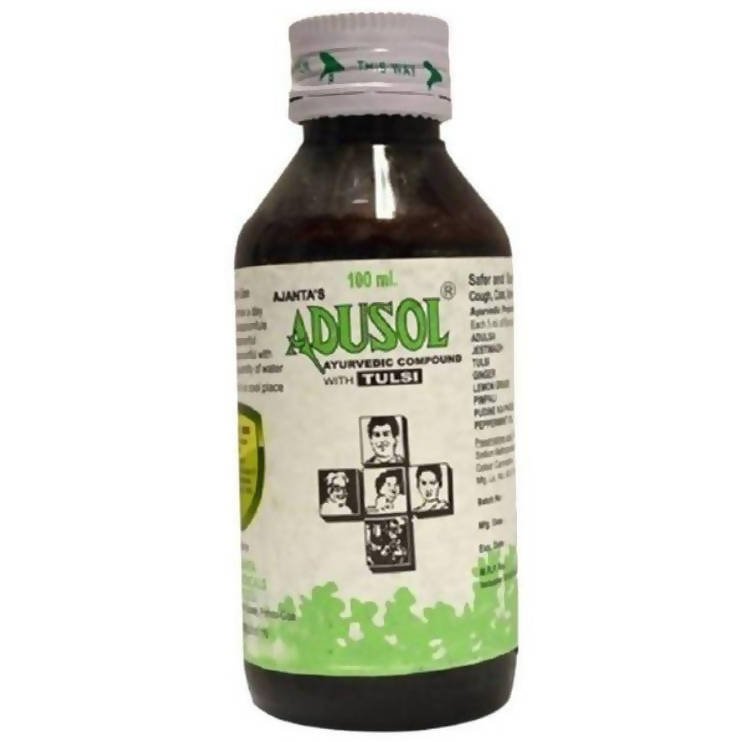 Ajanta's Adusol Ayurvedic Compound With Tulsi Syrup | Grocsy