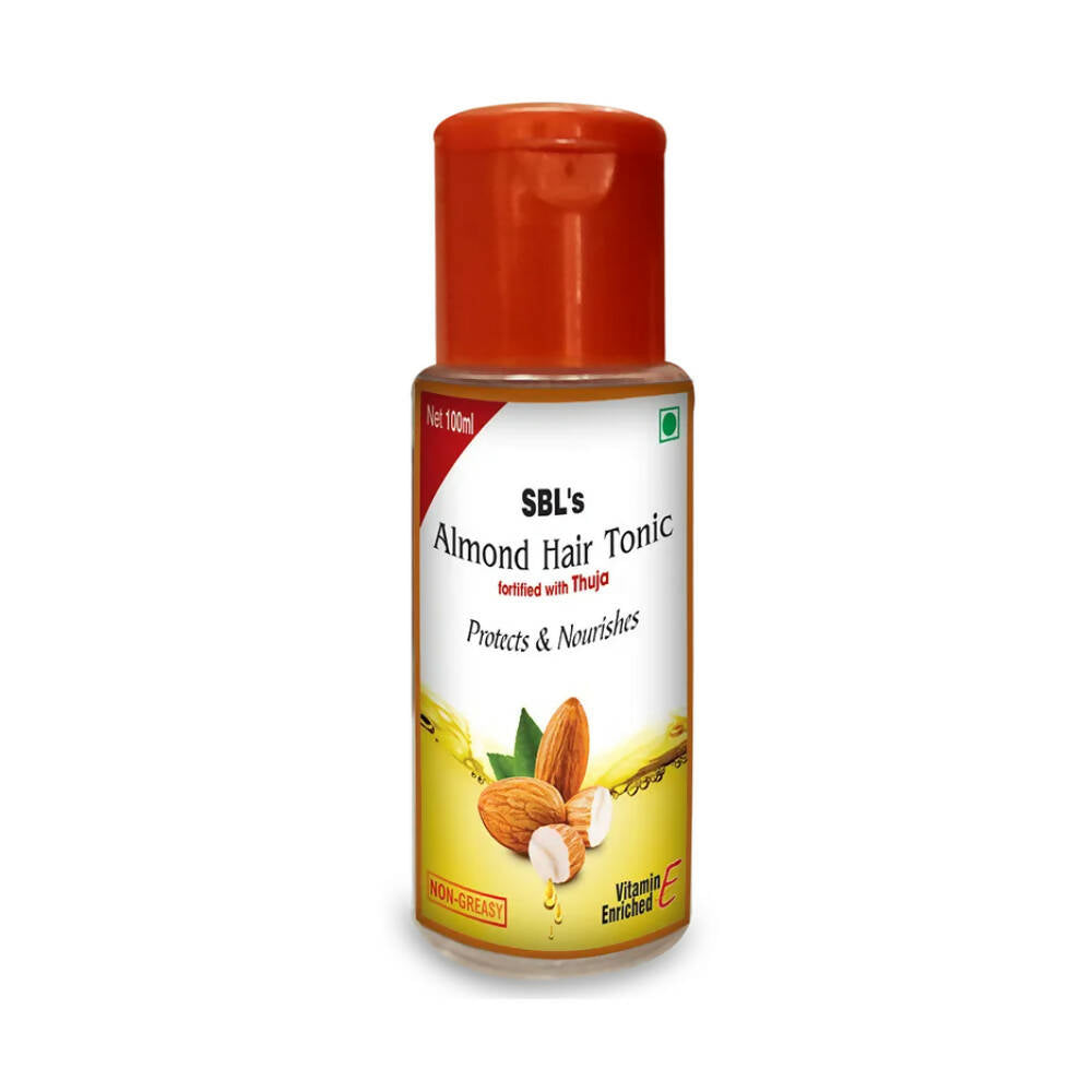 SBL Homeopathy Almond Hair Tonic Fortified With Thuja Oil | Grocsy
