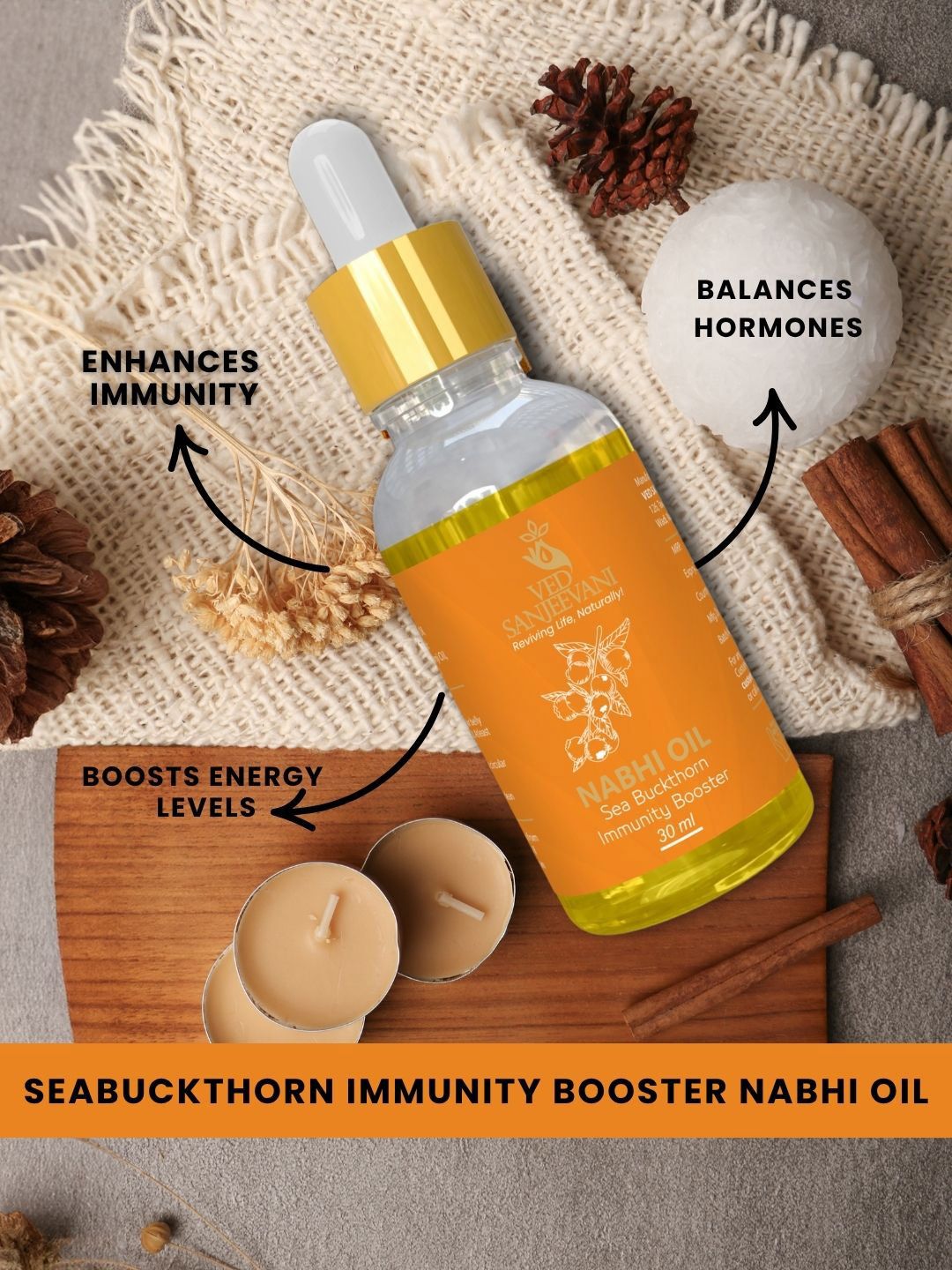 Ved Sanjeevani Seabuckthorn Nabhi Oil | Grocsy