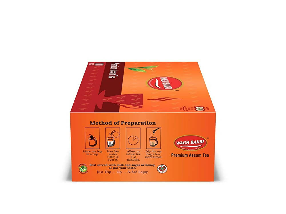 Wagh Bakri Premium Assam Tea Bags | Grocsy