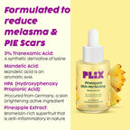 PLIX The Plant Pineapple De-Pigmentation Regime with Juicy Facewash & Serum | Grocsy
