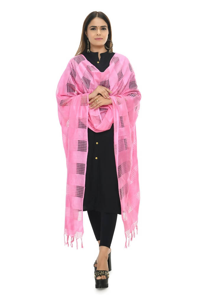 Mominos Fashion Baby Pink Window Dupatta | Grocsy