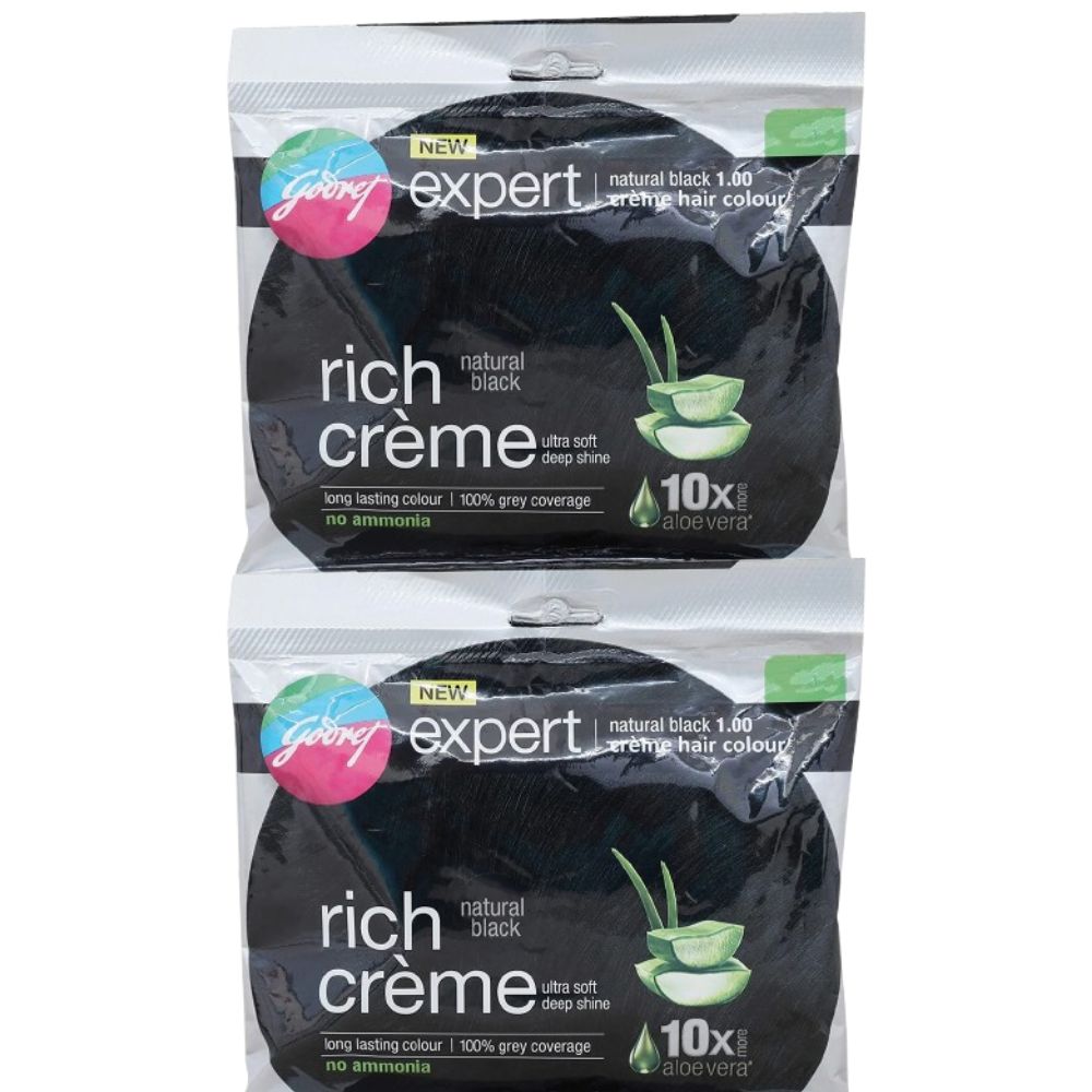 Godrej Expert Rich Creme Hair Natural Black Colour | Grocsy