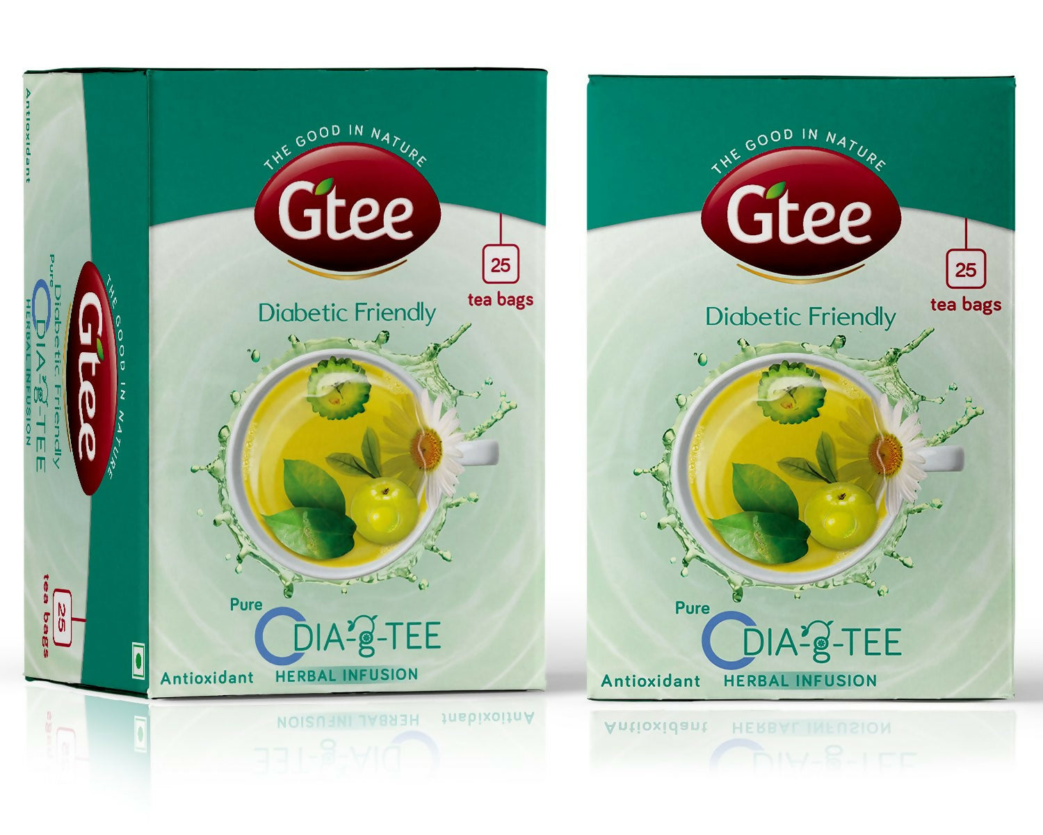 Gtee DIA-g-TEE Diabetic Friendly Tea with Gymnema, Bitter Gourd, Green Tea | Grocsy