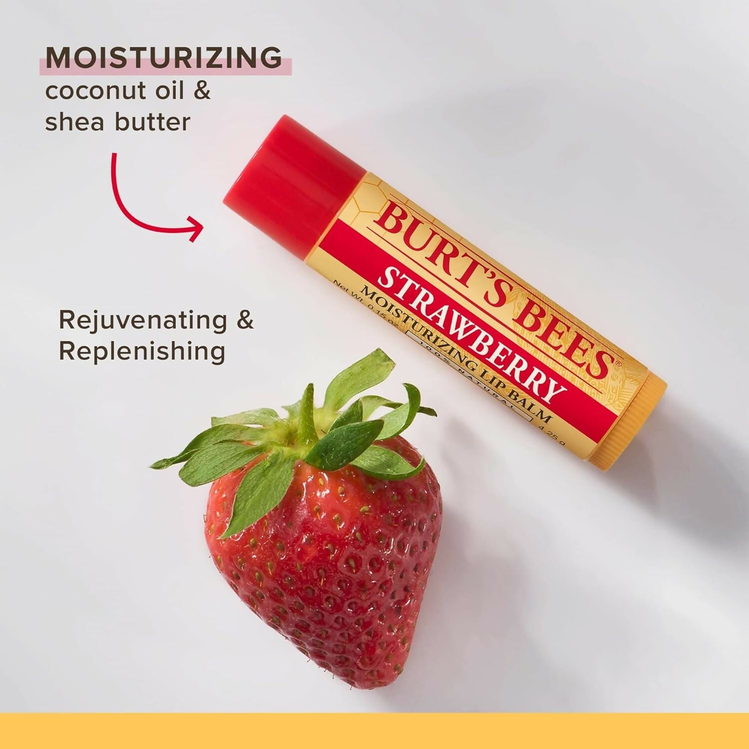 Burt's Bees Moisturizing Lip Balm - Strawberry | Grocsy