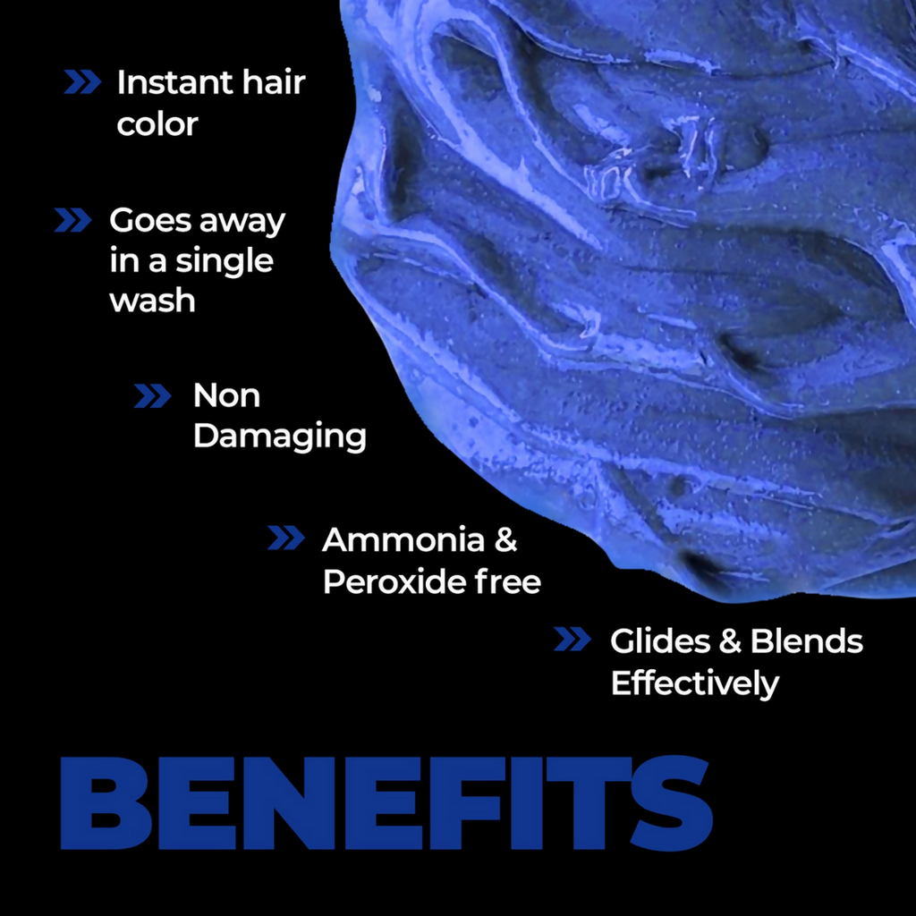 Beardo Dye Hard Temporary Hair Color Metallic Blue | Grocsy