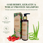 Haappyherbs Goji Berry, Keratin & Wheat Protein Shampoo | Grocsy