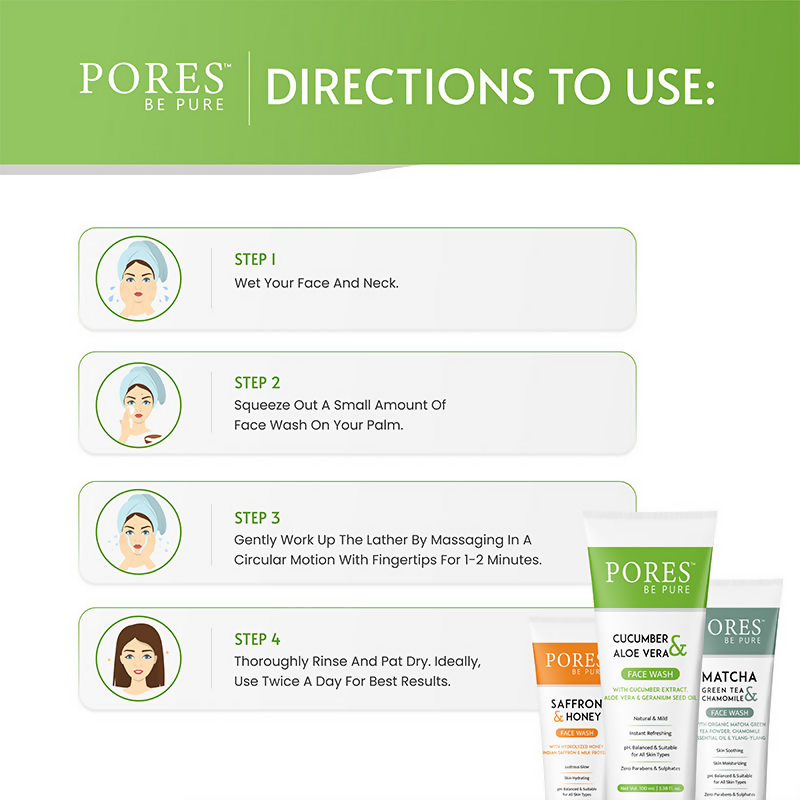 Pores Be Pure Cucumber Face Wash With Aloe Vera Gel | Grocsy