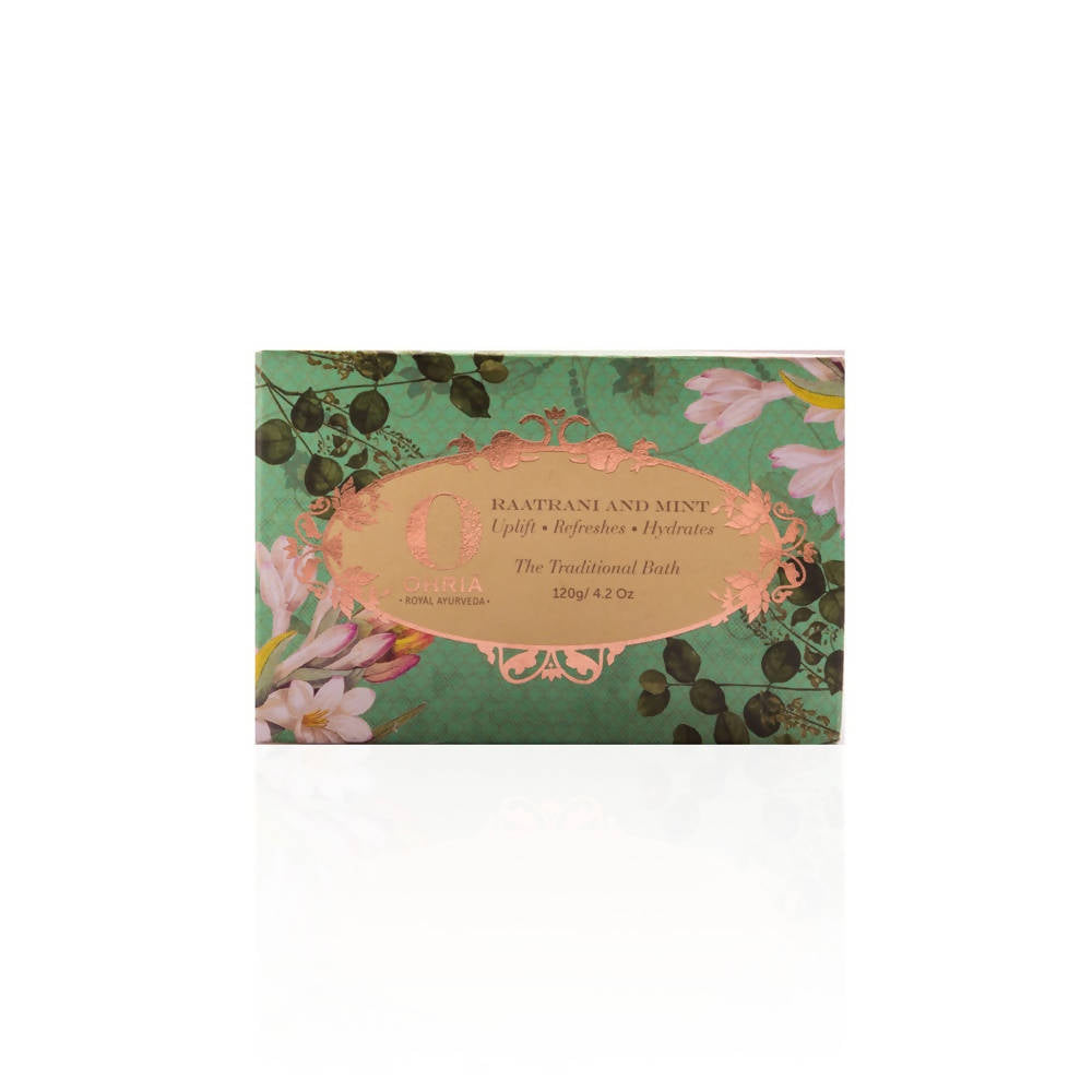 Ohria Ayurveda Raatrani And Mint Bathing Bar | Grocsy