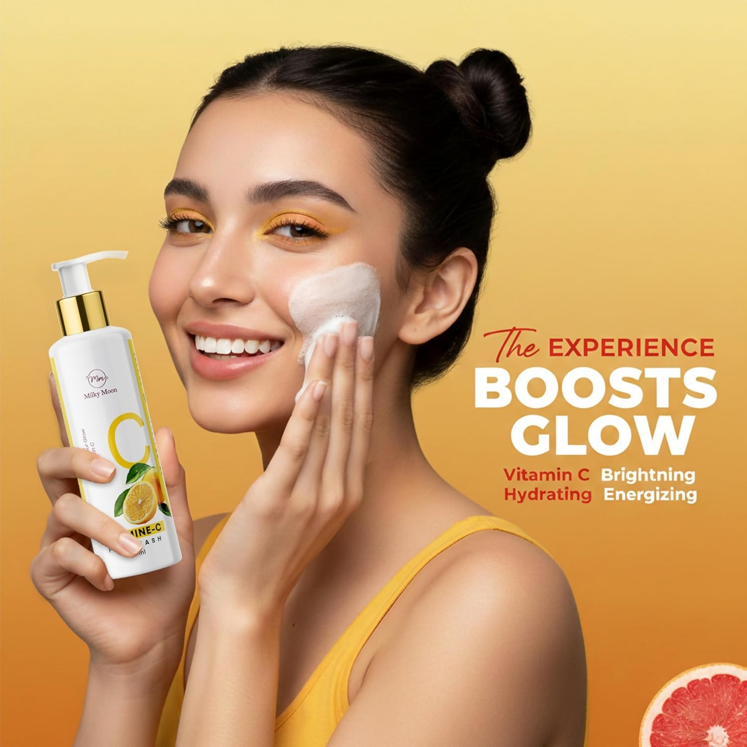 Milky Moon Vitamin C Face Wash for Brightening Face Cleanser | Grocsy