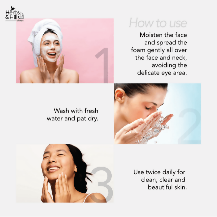 Herbs & Hills Foaming Face Wash (Swiss Range) | Grocsy