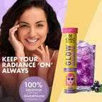 Chicnutrix Glow 500mg Effervescent Tablets - Black Currant Flavour Antioxidants For Clear, Glowing Skin | Grocsy