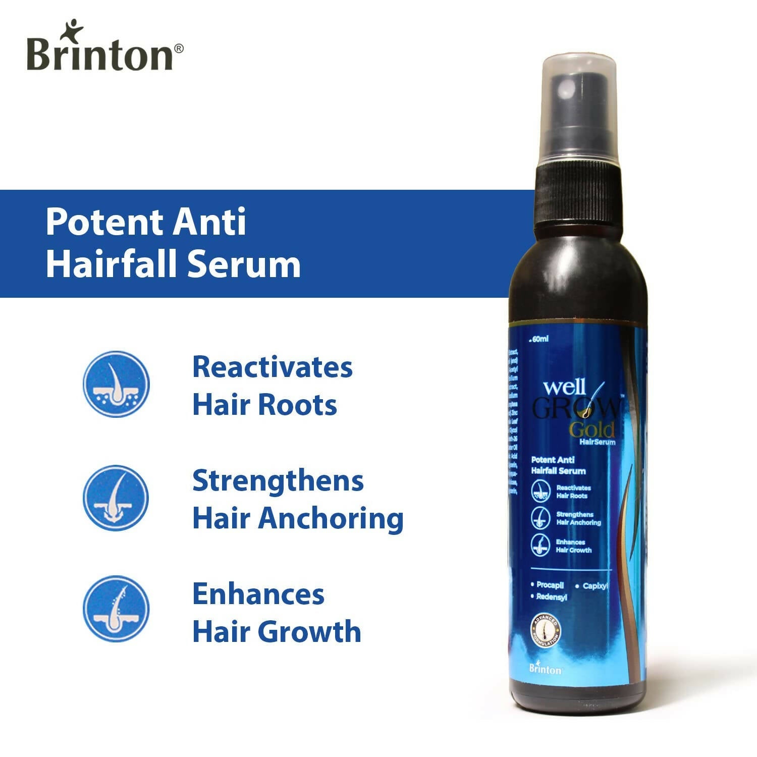 Brinton WellGrow Gold Hair Serum | Grocsy