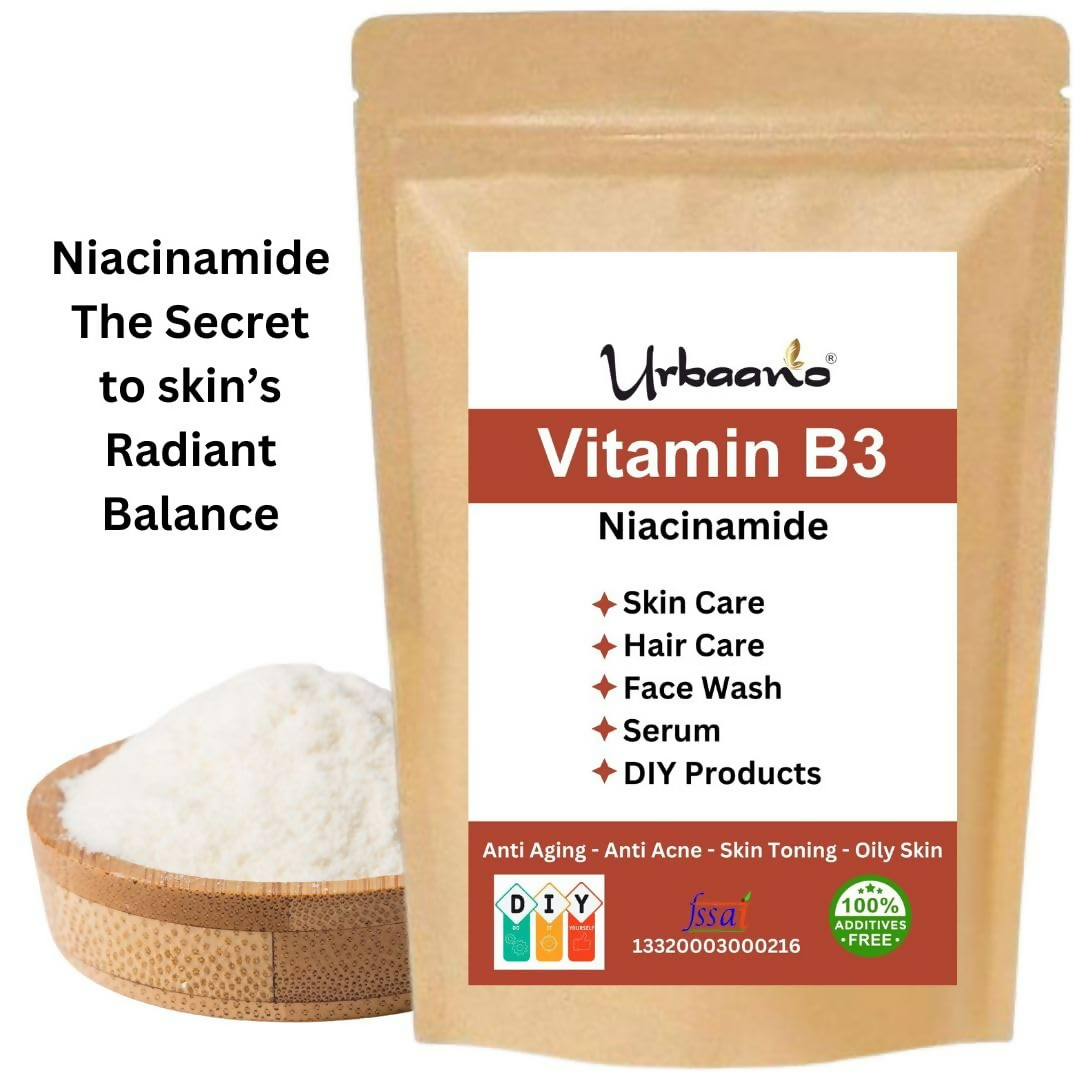 Urbaano Herbal Niacinamide Powder (Vitamin B3) For Making DIY Lotion, Cream, Serum & Skin Care | Grocsy