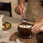 Thenga Coconut Shell Artisan Soup Bowl & Soup Spoon | Grocsy