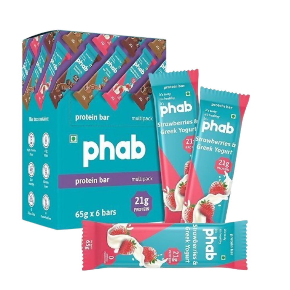 Phab Protein Bars With Protein Strawberries & Greek Yogurt | Grocsy