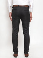 Jainish Men's Black Checked Formal Trousers ( GP 254Black ) | Grocsy