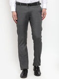Jainish Men's Black Cotton Solid Formal Trousers ( FGP 256Charcoal ) | Grocsy