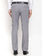 Jainish Men's Grey Cotton Solid Formal Trousers ( FGP 256Grey ) | Grocsy