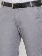 Jainish Men's Grey Cotton Solid Formal Trousers ( FGP 256Grey ) | Grocsy