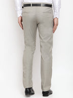 Jainish Men's Grey Cotton Solid Formal Trousers ( FGP 256Light-Grey ) | Grocsy