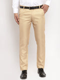 Jainish Men's Gold Cotton Polka Dots Formal Trousers ( GP 257Golden ) | Grocsy