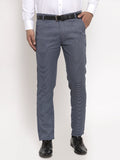 Jainish Men's Navy Cotton Polka Dots Formal Trousers ( GP 257Navy-Blue ) | Grocsy