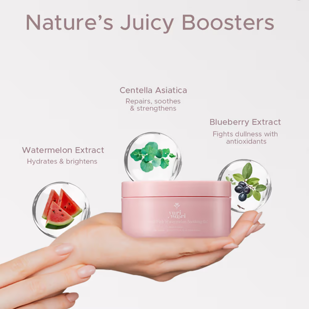 Yuri Woori Fresh Pink Watermelon Soothing Gel | Grocsy