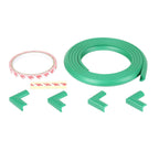 Safe-O-Kid Unique High Density L-Shaped 2 Mtr Long Mini 2 Edge Guards With 8 Corner Cushions - Green | Grocsy