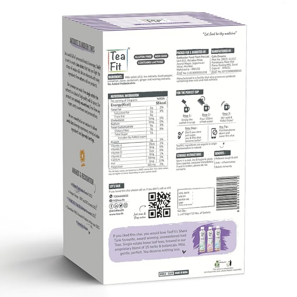 TeaFit Premium NO SUGAR Instant Assorted Tea Premix combo | Grocsy