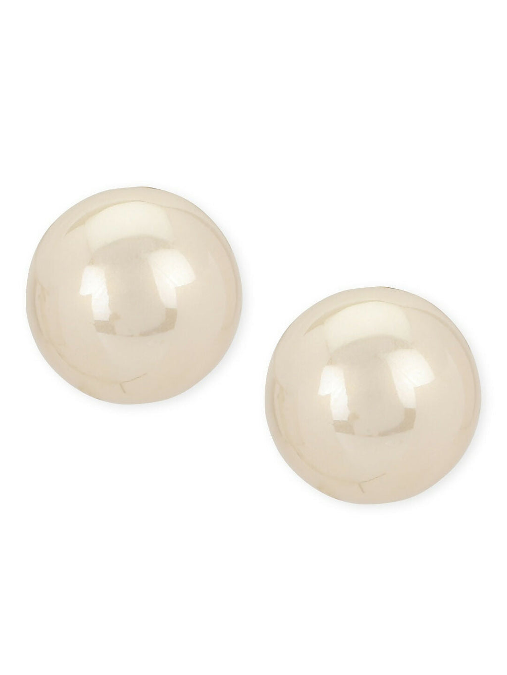 Cream Shine Pearl Studs- Ruby Raang | Grocsy