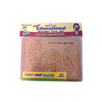 Kraftsman English Alphabets Wooden Jigsaw Puzzles Dinosaur Shape Puzzle | Color Kit Included | Grocsy