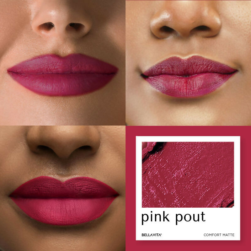 Bella Vita Organic Comfort Matte Bullet Lipstick - Pink Pout | Grocsy